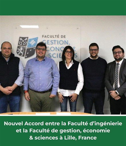 New Agreement Between the Faculty of Engineering and the Faculty of Management, Economics & Sciences in Lille, France